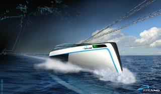 Illustration for article titled Kite Sailing Yacht Kitano Catches Steady Winds From On High